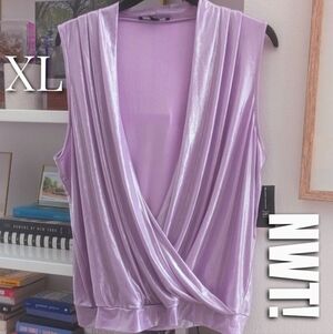 INC International Concepts Lavender Sleeveless Blouse